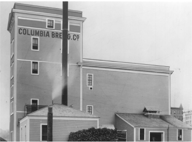 Historical photo of the original Columbia Brewing Co. building